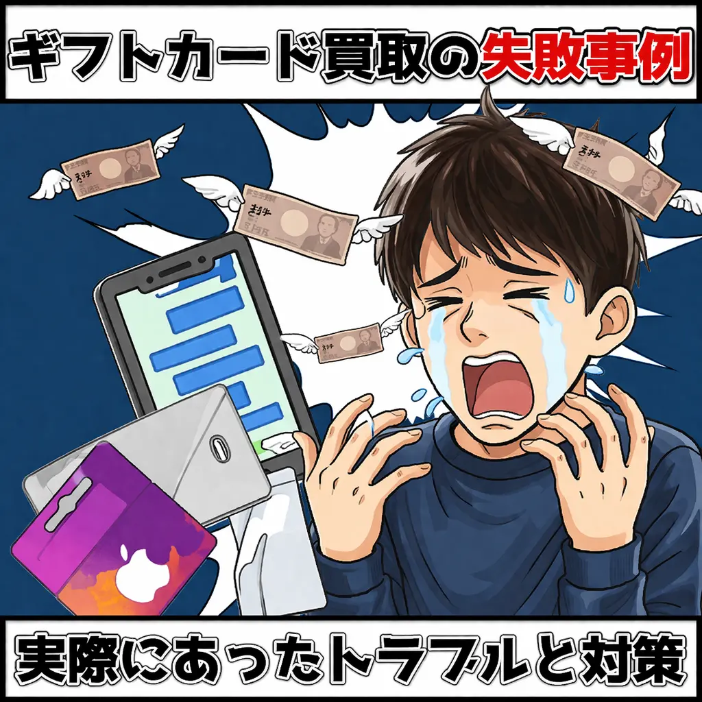 ギフトカード買取の失敗事例とトラブル対策のイメージ画像