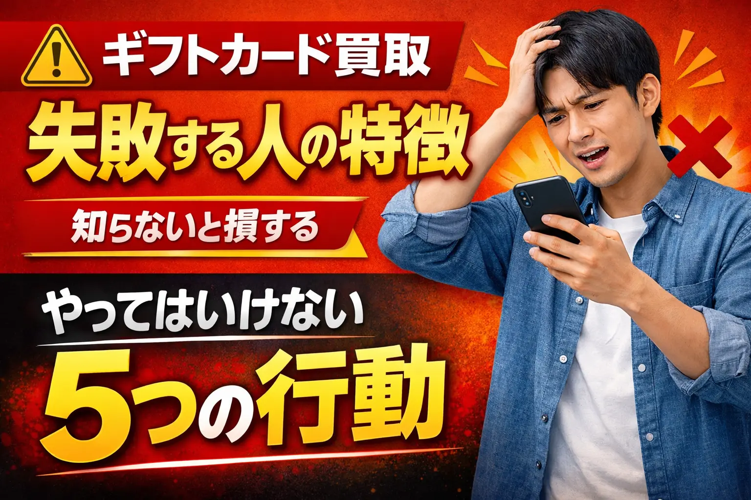 ギフトカード買取で失敗する人の特徴と注意点