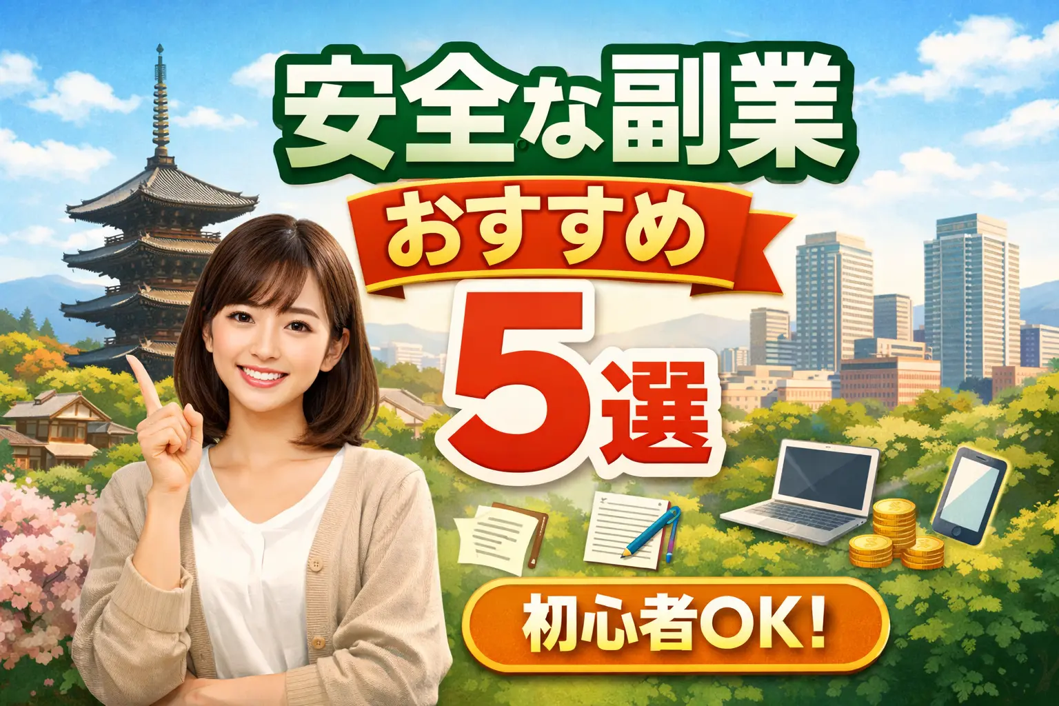 安全な副業おすすめ5選｜初心者でも安心して始められる副業を解説
