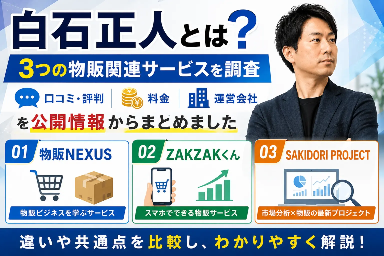 白石正人の物販NEXUS・ZAKZAKくん・SAKIDORI PROJECTを調査