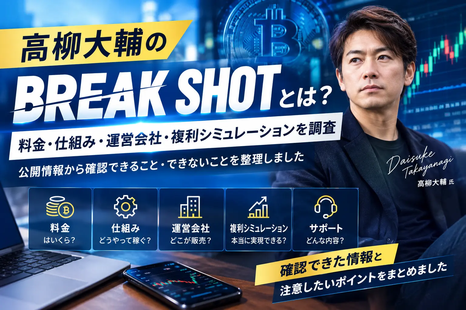 高柳大輔氏が案内するBREAK SHOTの料金や仕組みを調査