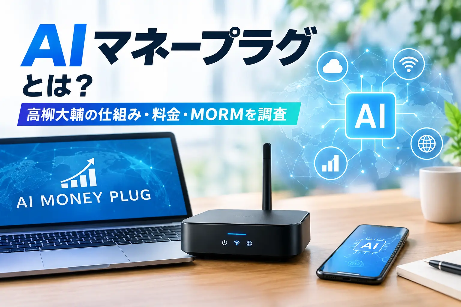 AIマネープラグの仕組みや料金を調査したイメージ