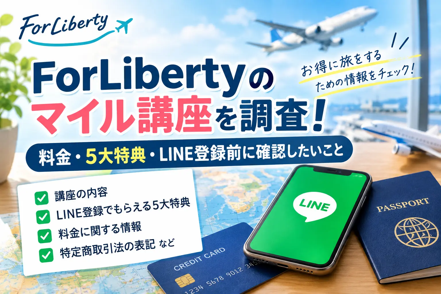 ForLibertyのマイル講座について料金や特典を調査