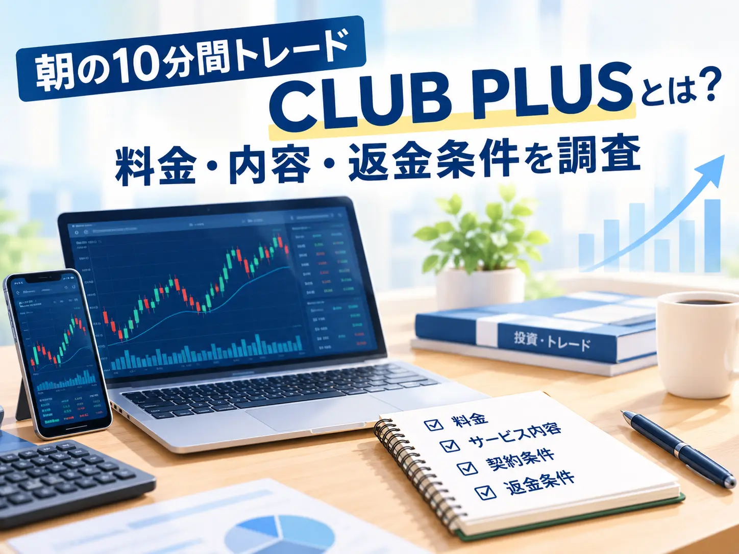 朝の10分間トレード CLUB PLUSの料金や契約条件を調査するイメージ